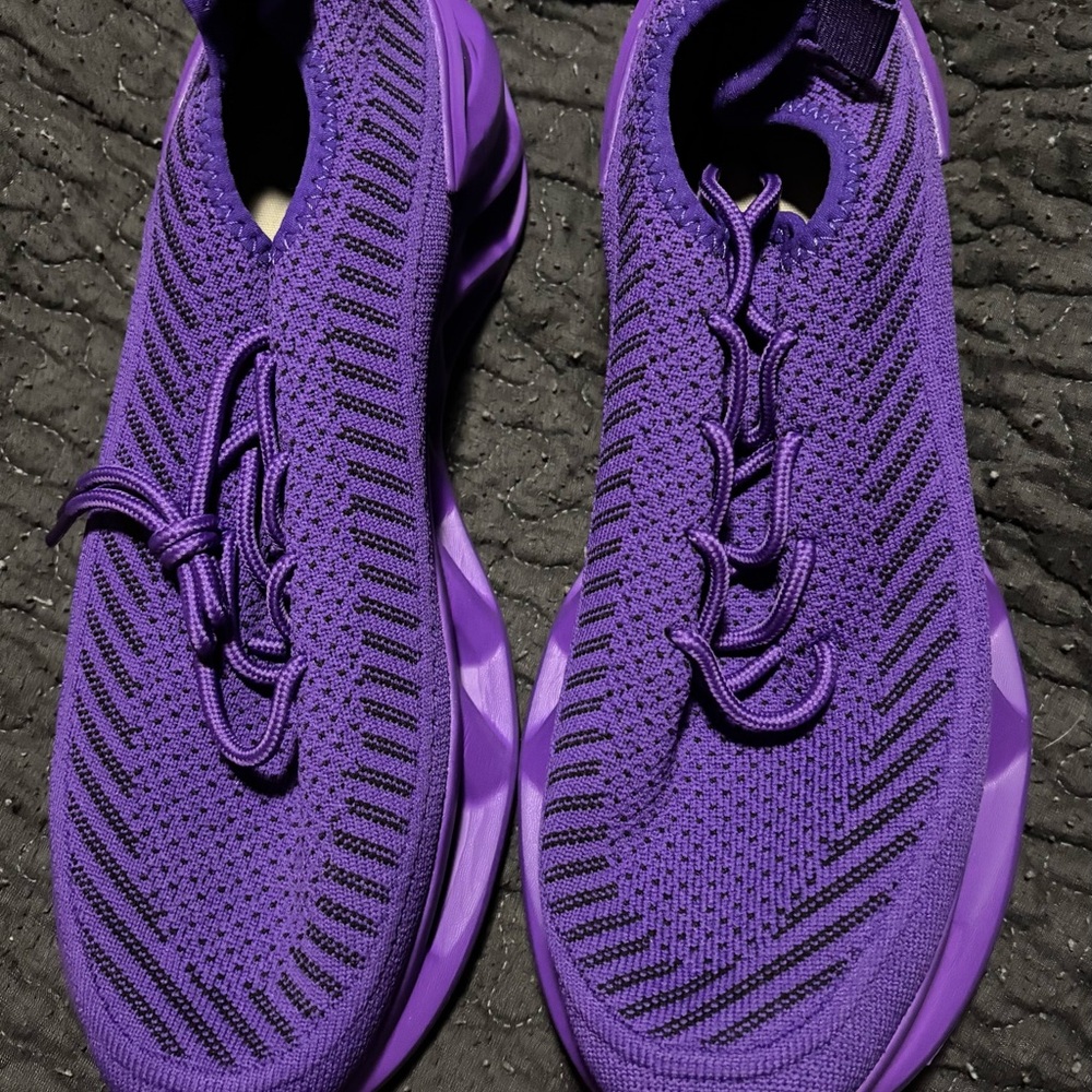 Purple Knit Sneakers